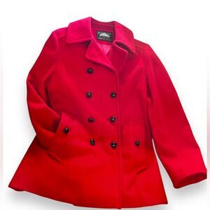 Macintosh Women’s Vintage Peacoat Red Wool Jacket Size Medium